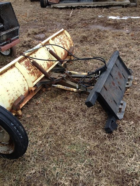 skid steer tractor snow plow|skid steer snow plow used.